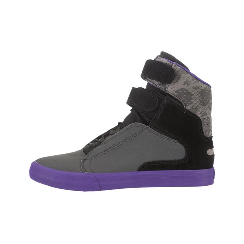 Zapatillas Altas Supra Argentina Mujer - SOCIETY Gris Negras (XCVPY-8579)